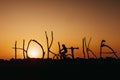 Hokitika Sign at sunset in Hokitika, New Zealand