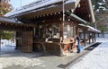 The ancient tradition guard house of a Hokkaido shrine