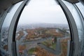 Hokkaido, Japan - November 18, 2019: Goryokaku Tower Observation Deck command entire view of the park