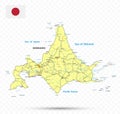 Hokkaido Map. Map of Japan Prefecture