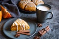 Hokkaido pumpkin Scones with sugar glaze