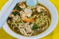Hokkien Prawn Mee Soup Noodle Closeup Royalty Free Stock Photo