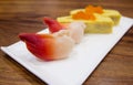 Hokkigai nigiri sushi japanese food Royalty Free Stock Photo