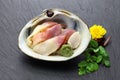 Hokkigai sashimi, japanese cuisine