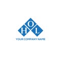 HOL letter logo design on WHITE background. HOL creative initials letter logo concept.