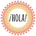 Hola lettering. Translation from spanish is Hello, Hi Royalty Free Stock Photo