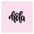 Hola lettering vector