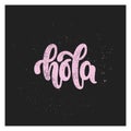Hola lettering vector