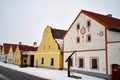 Houses in the Holasovice village in Czechia, registered as UNESCO world heritage site Royalty Free Stock Photo