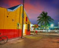 Holbox Island Caribbean houses sunset Mexico Royalty Free Stock Photo