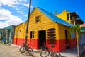Holbox Island colorful Caribbean houses Mexico Royalty Free Stock Photo