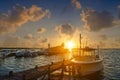 Holbox island port sunset in Quintana Roo Royalty Free Stock Photo