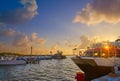 Holbox island port sunset in Quintana Roo Royalty Free Stock Photo