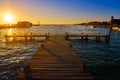 Holbox island port sunset in Quintana Roo Royalty Free Stock Photo