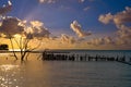 Holbox island sunset beach in Mexico