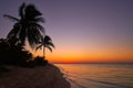 Holbox island sunset beach Mexico Royalty Free Stock Photo