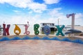 Holbox island word sign spell in Quintana Roo