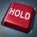 Hold Button investment stock decision market Royalty Free Stock Photo