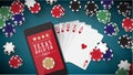 Hold'em poker banner Royalty Free Stock Photo