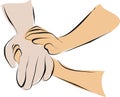 Hold hand with palliative care Royalty Free Stock Photo