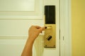 Hold the hotel luxury doorknob to enter