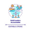 Hold leaders accountable concept icon