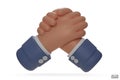 Hold one\'s hands cartoon icon design. Arm wrestling competition.