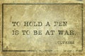 Hold a pen Voltaire