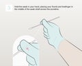 3-Hold the swab in your hand