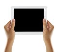 Hold tablet with black screen 2