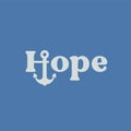 Christian words Hope, vector illustration