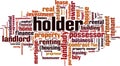 Holder word cloud Royalty Free Stock Photo