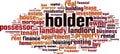 Holder word cloud Royalty Free Stock Photo