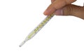 Holding clinical thermometer Royalty Free Stock Photo