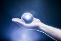 Holding a Crystal Ball Royalty Free Stock Photo