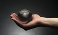 Holding a Crystal Ball Royalty Free Stock Photo
