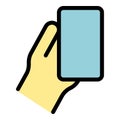 Holding device icon vector flat