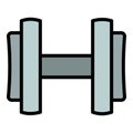 Holding dumbell icon, outline style