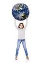 Holding earth Royalty Free Stock Photo