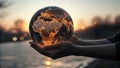 Holding the Earth A Vision of Global Stewardship Royalty Free Stock Photo