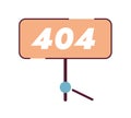 Holding 404 error sign vector empty state illustration