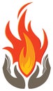 Holding Flame Logo Royalty Free Stock Photo