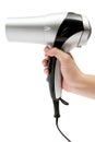 Holding a Hair Drier Royalty Free Stock Photo
