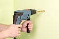 Holding in hands Electric drills