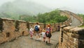 Holding Hands on the Great Wall Royalty Free Stock Photo