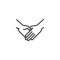 Holding hands line icon Royalty Free Stock Photo