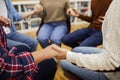 Holding Hands in Support Group Royalty Free Stock Photo