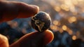 Holding little planet Earth in by fingers. Business and the environment. Environmental Conservation. The fragility of life