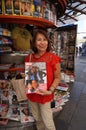 Holding a Magazine in Madrid Spain