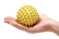 Holding a Massage Ball Royalty Free Stock Photo